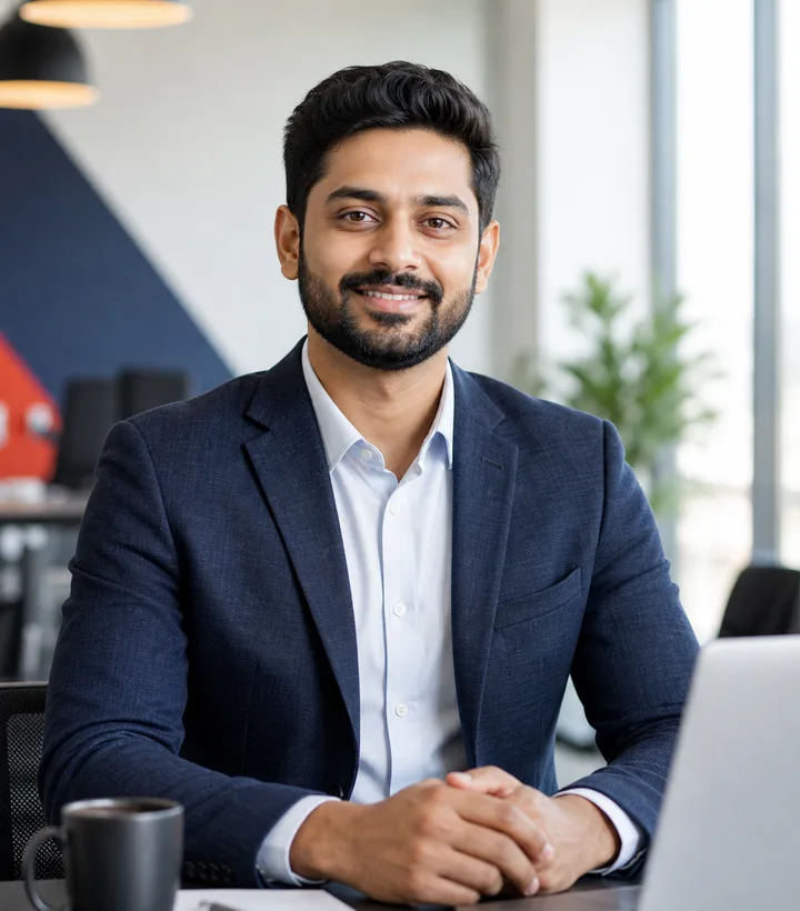 Illustrative sender strategy consultant portrait